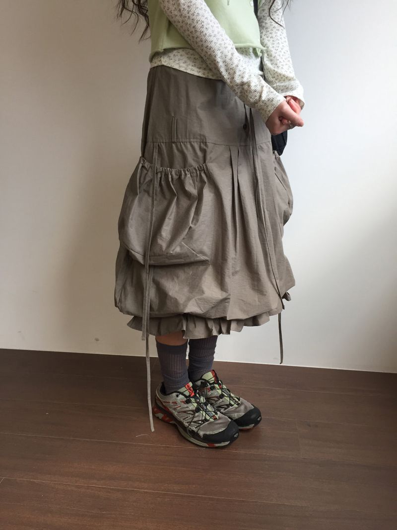 Serena Balloon Midi Skirt (3color)