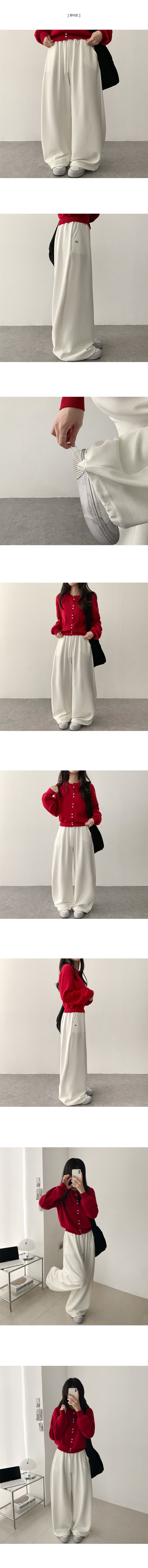 Bella Pendant Point String Ribbed Wide Pants