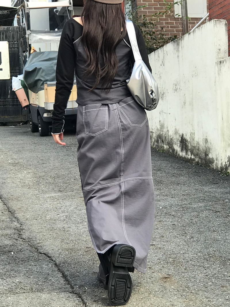 Sombrar slit long skirt
