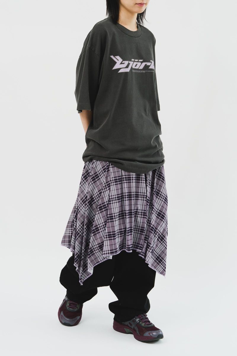 (W) Hippie Checked Skirt