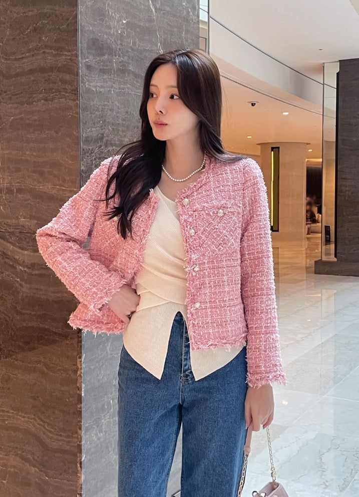 iam mari（アイアム マリ）の「Keaz Surgical Fringe Tweed Jacket（Jackets/Outerwear）」