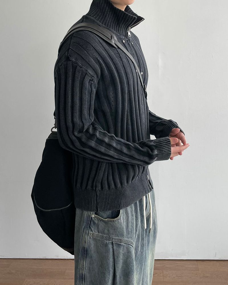Nex Pigment Knit Zip-up