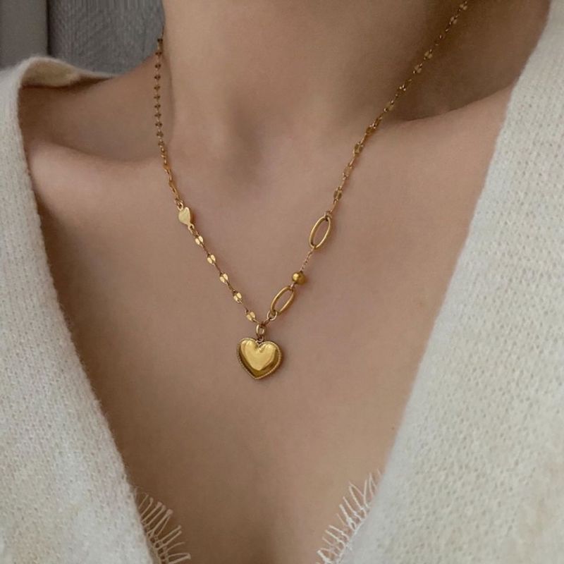 Acer rojo(アセルロジョ)の「lal Chubby Heart Ball Unique Two-Way Necklace(Accessories)」
