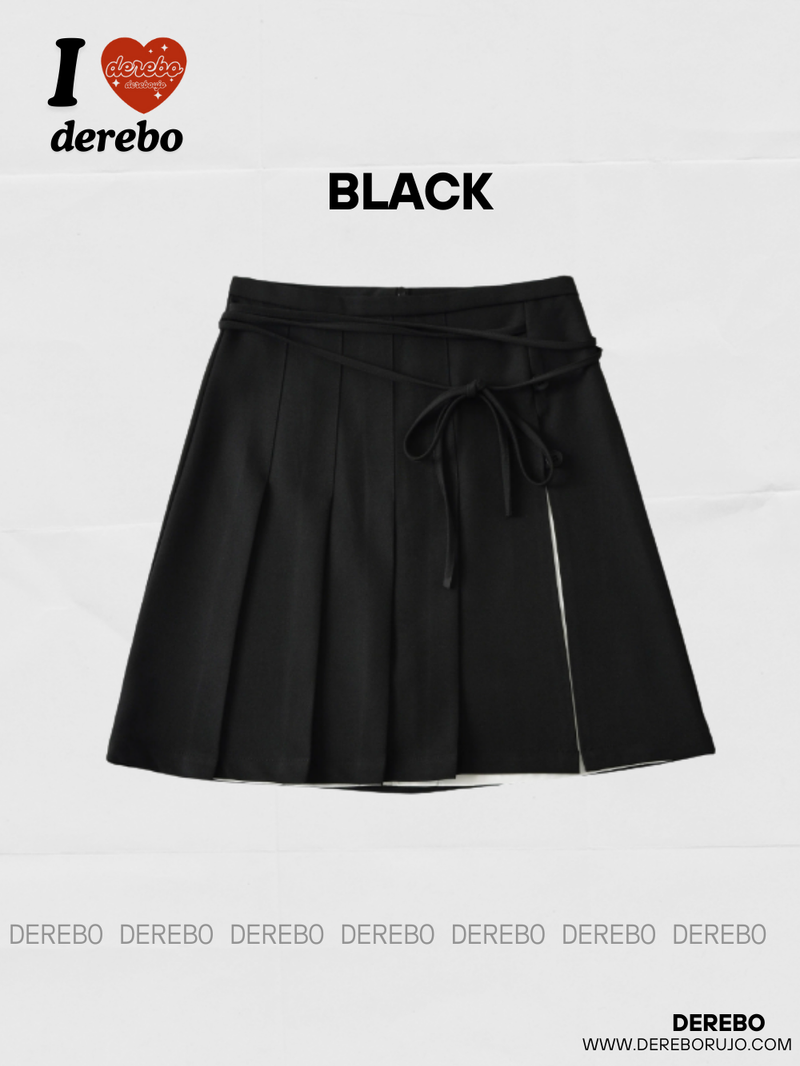 drawstring side pleats pleats skirt