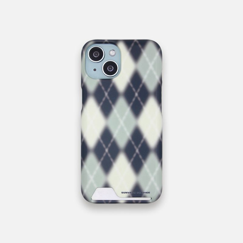sunvase service(サンベースサービス)の「ARGYLE BLUR CASE_NAVY (matte card hard)(Smartphone Accessories)」