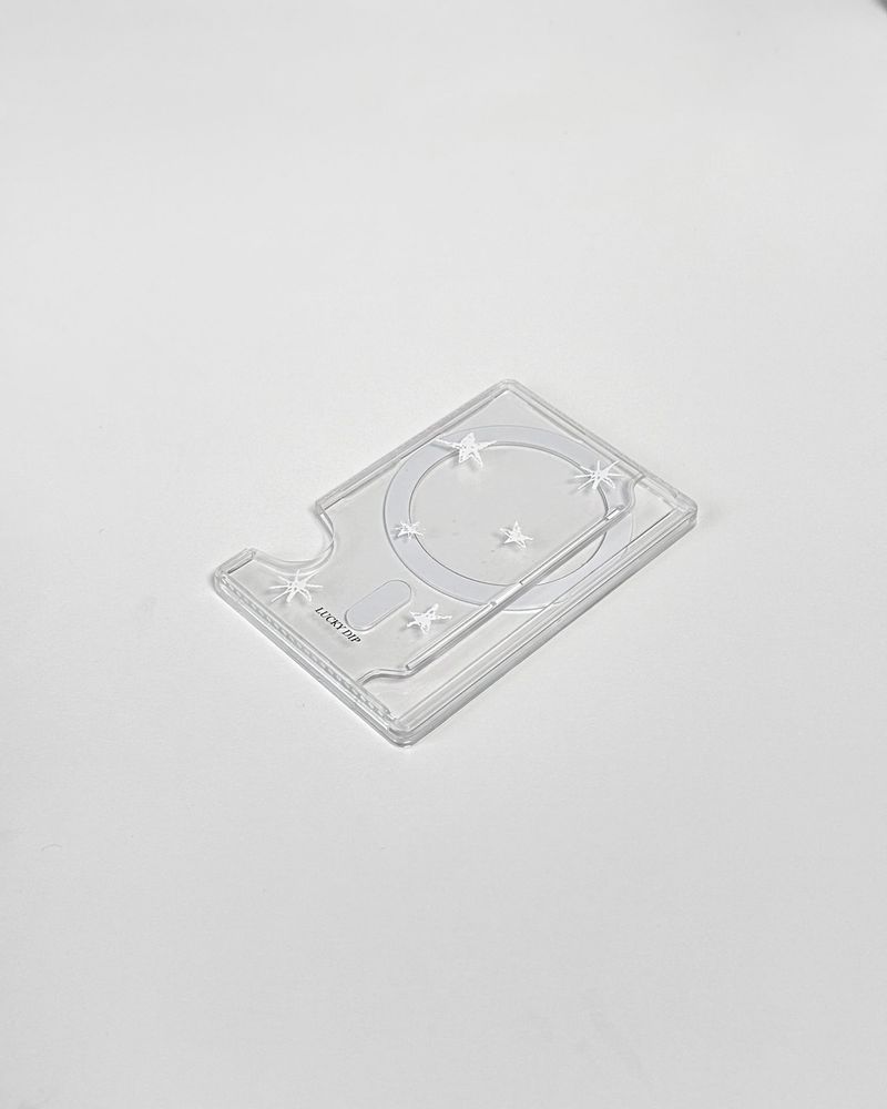 crayon star magsafe clear card pocket