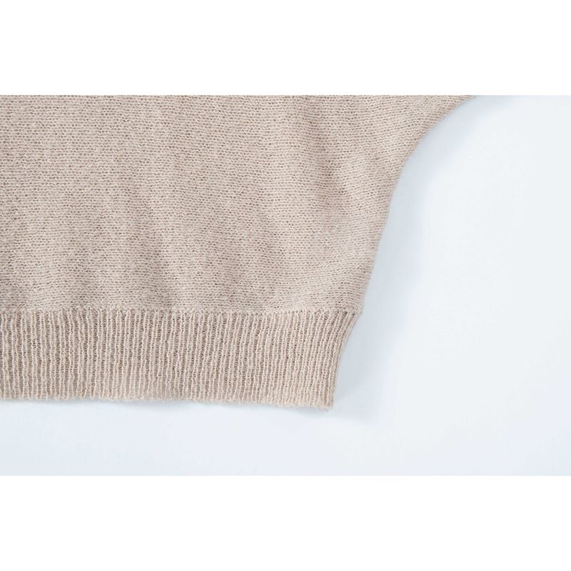 CABLE BOAT NECK KNIT-BEIGE