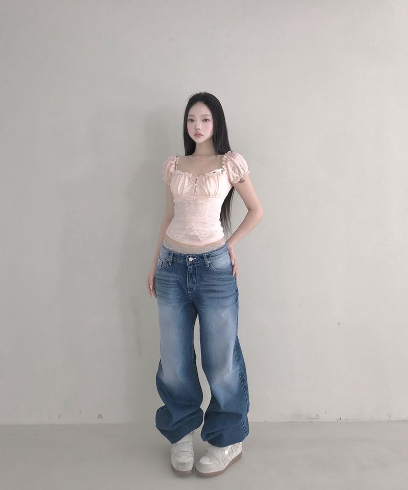 ポニーリボンデニムパンツ
