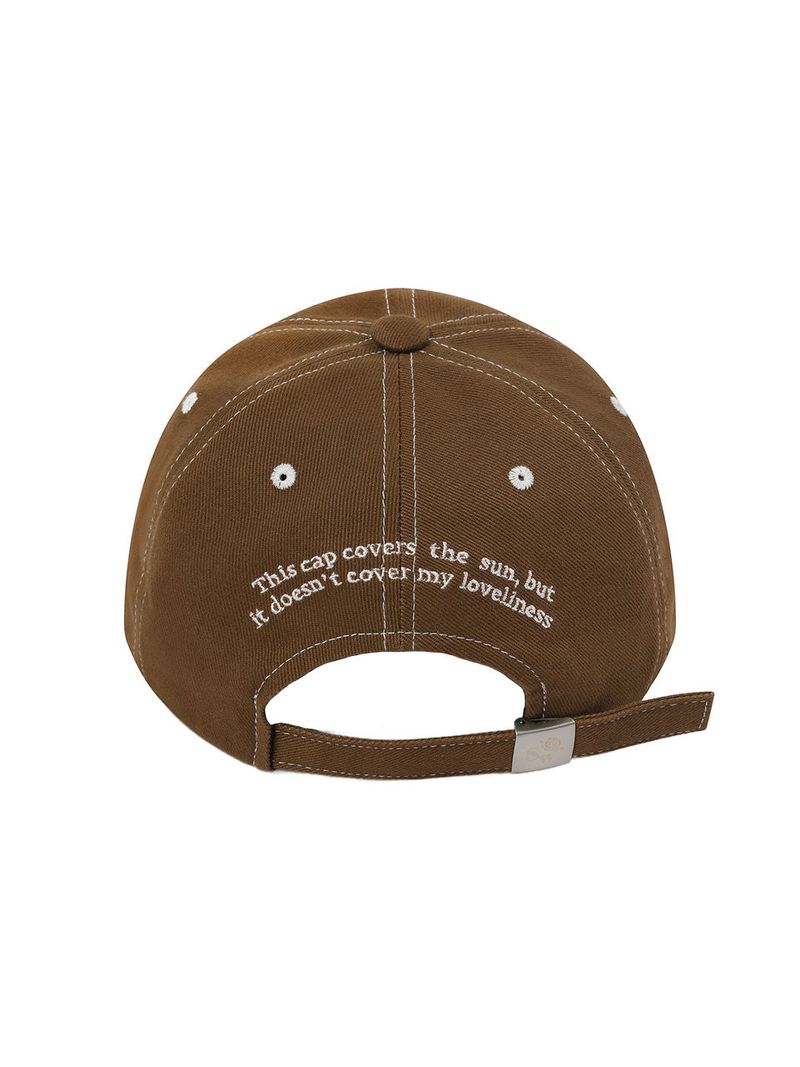 NOT COVER LOVELY BALL CAP - BROWN