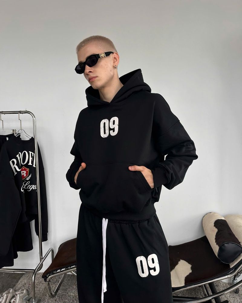 RIPOFFF 09 Logo Boxy Hoodie
