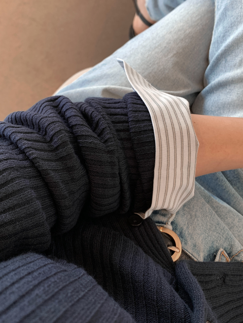 Knits Melting Ribbed Round Cardigan