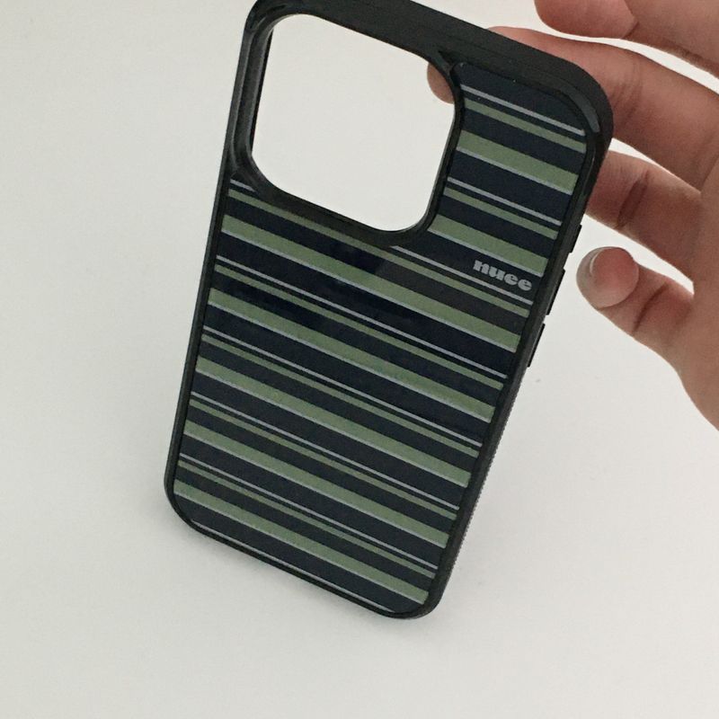cool stripe case (olive)