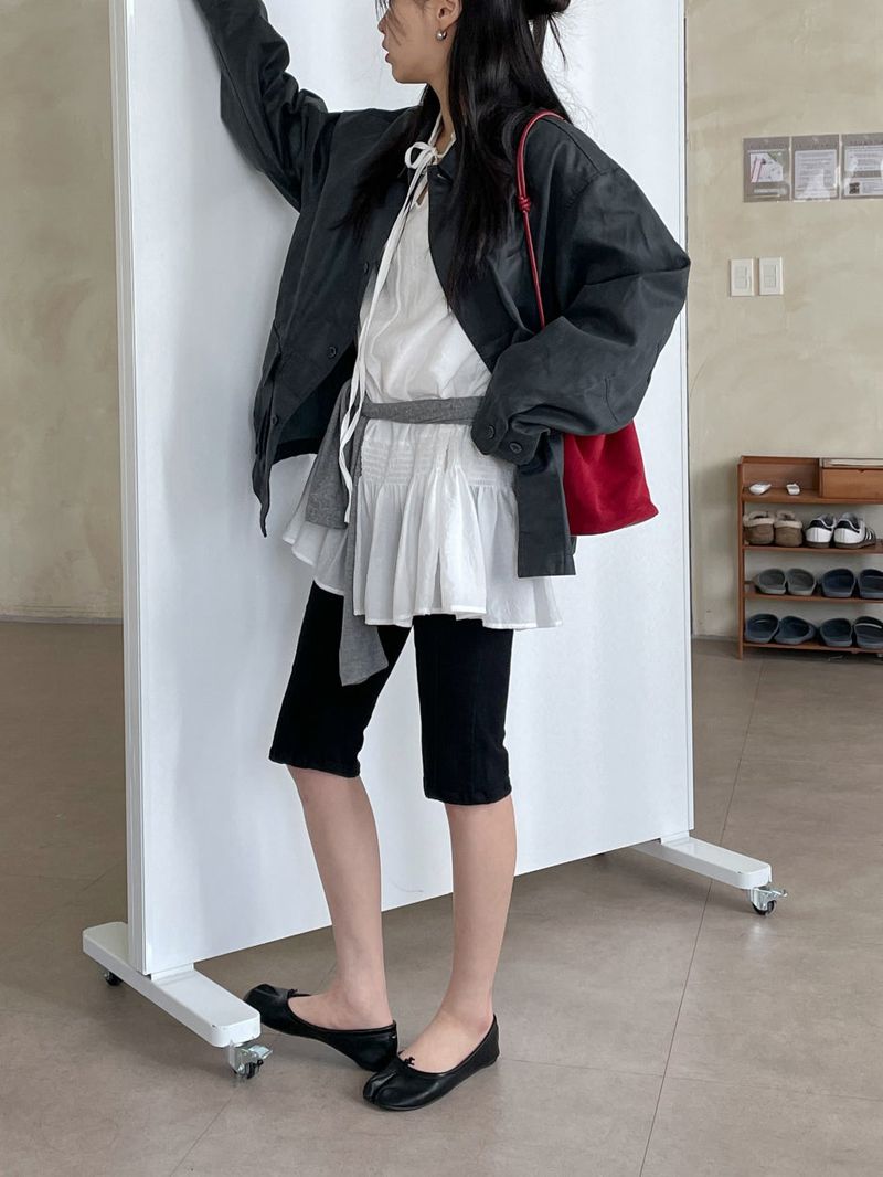 [unisex] Vintage Work Overfit Half Jacket
