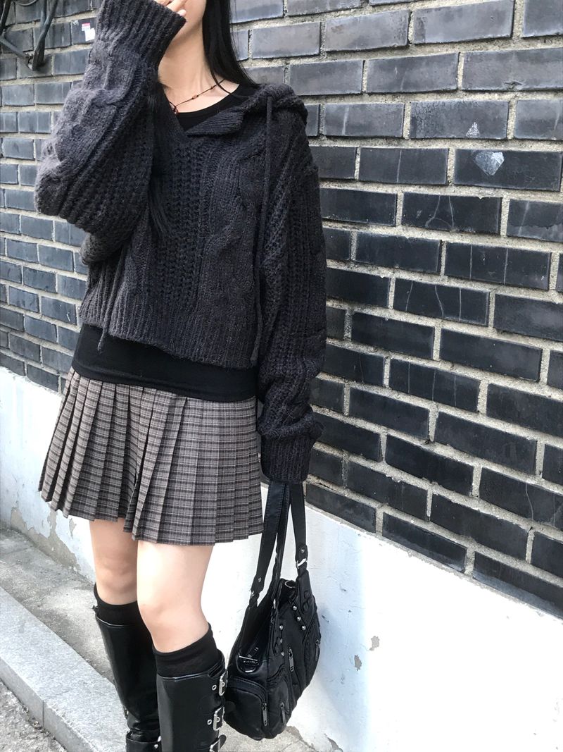 heenytsuki（ヒニツキ）の「Aki Checkered Pleats Skirt（Skirts）」