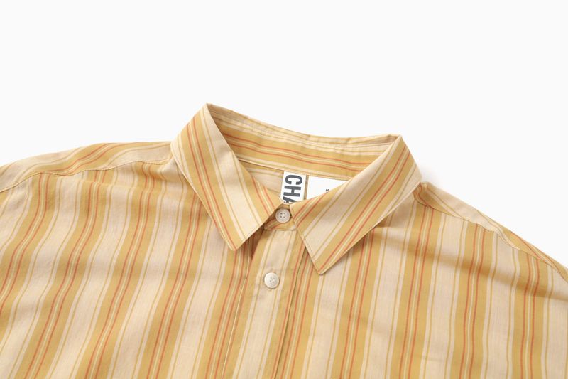 YELLOW STRIPE LONG-SLEEVE SHIRT