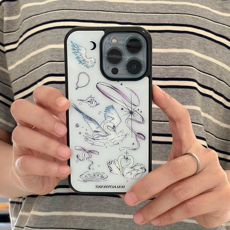 WALKONWAKE（ウォークオンウェイク）の「[Glass Case] ドリーミースワンケース（スマホグッズ/小物）」