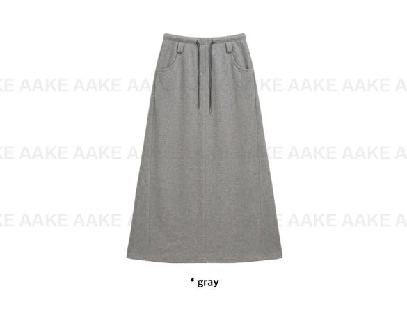 BELT-LOOP MAXI SKIRT