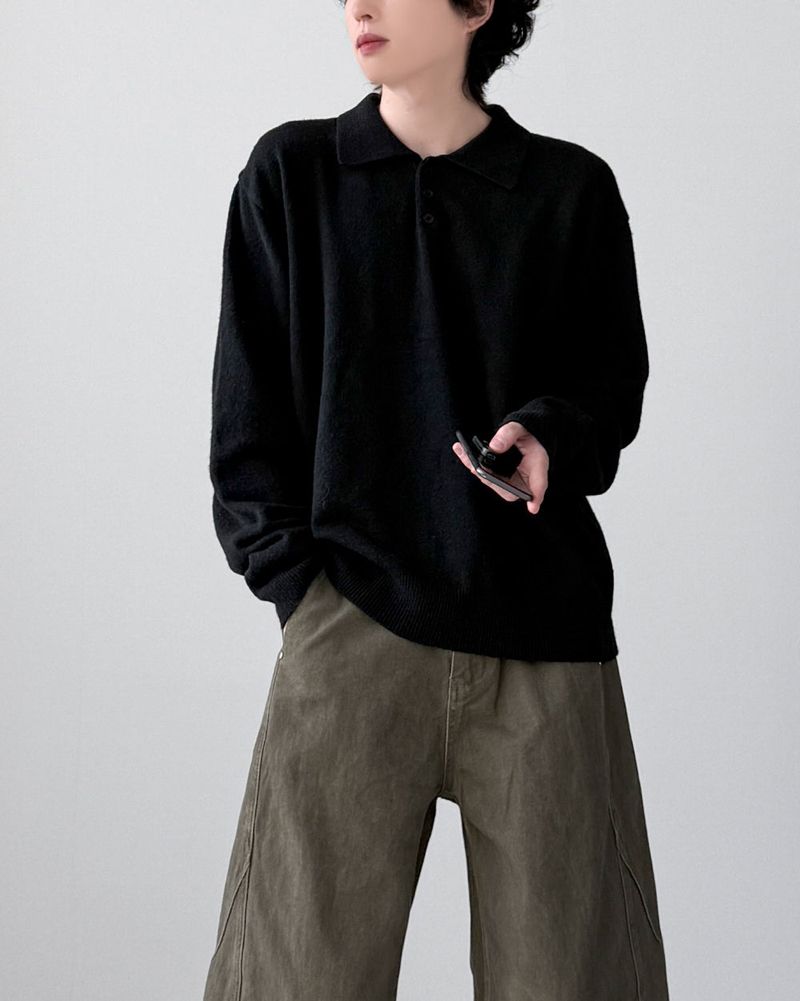 Yuria Wool Collar Knit