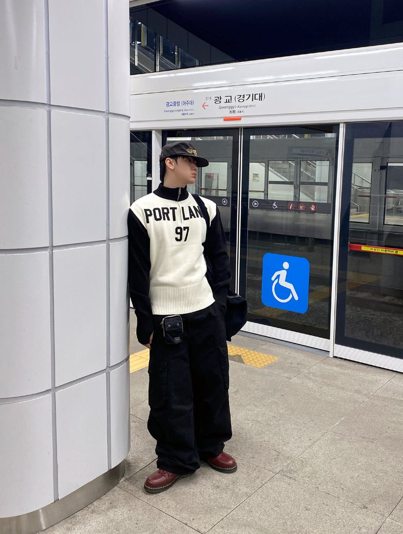 No.1577 PL half ZIP fh KNIT