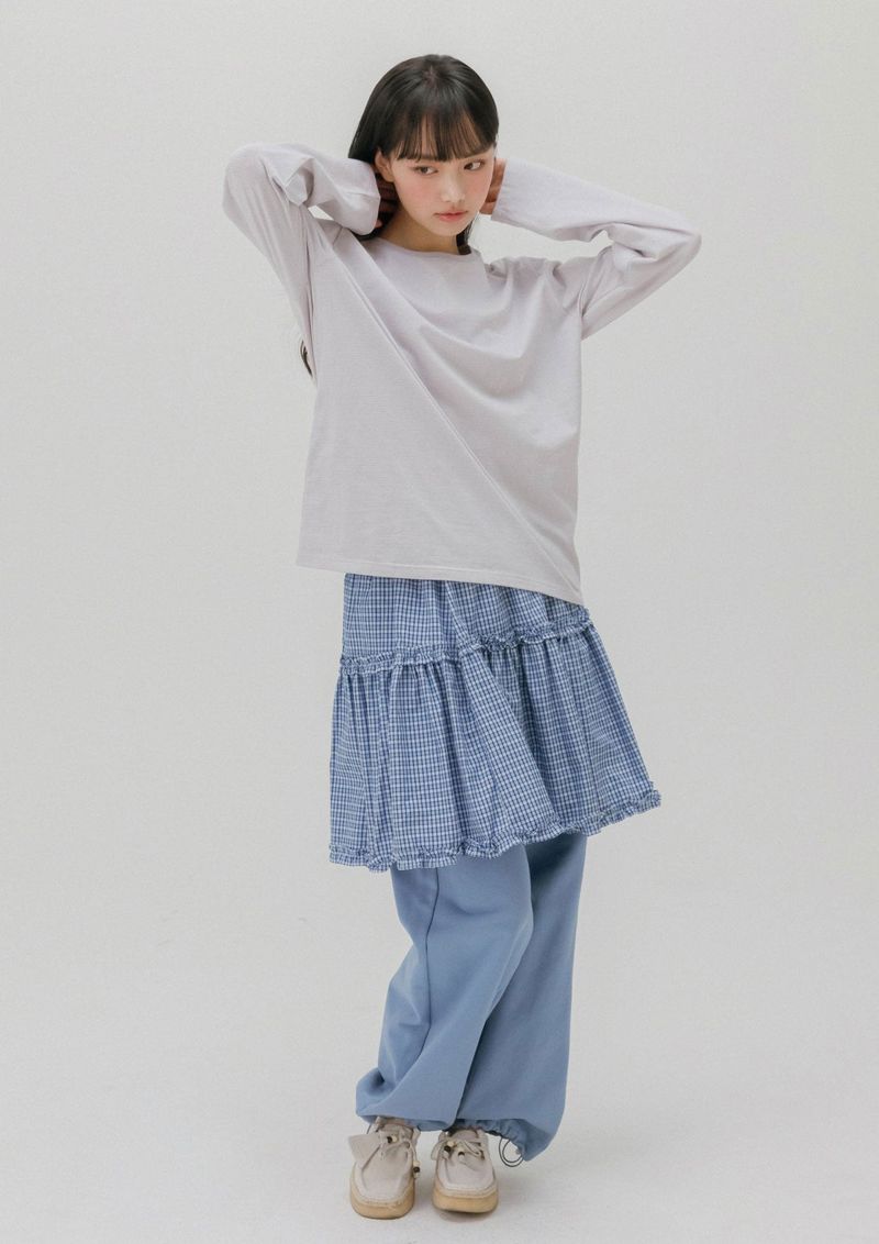 SOFT STRIPED T-SHIRT (LIGHT VIOLET)