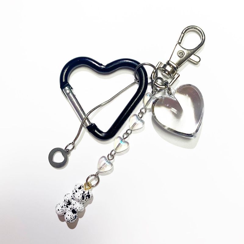 [Billlie Siyoon/Oneus Xion] Ink marble bear keychain (2color)