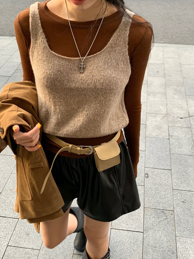 [MADE] Le Elle Leather Shorts