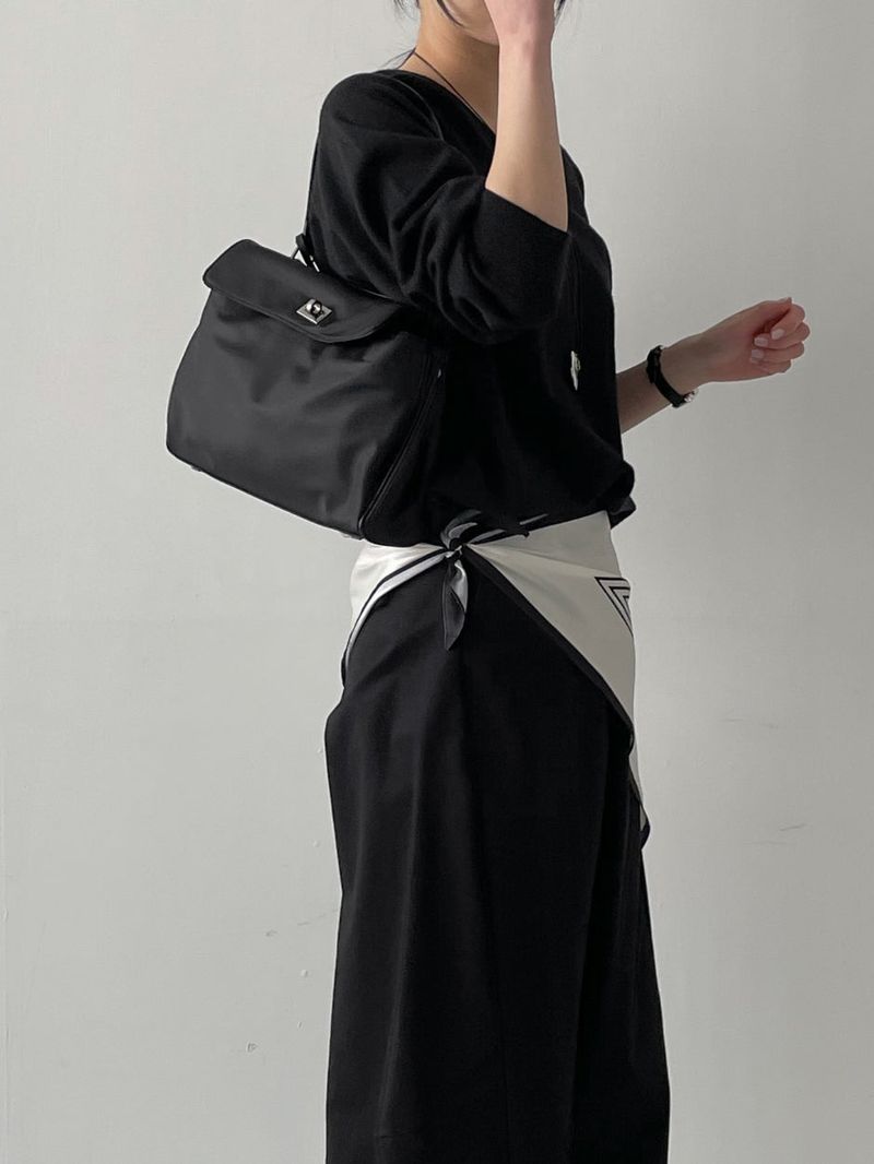[2way] French Twill Nylon Handbag