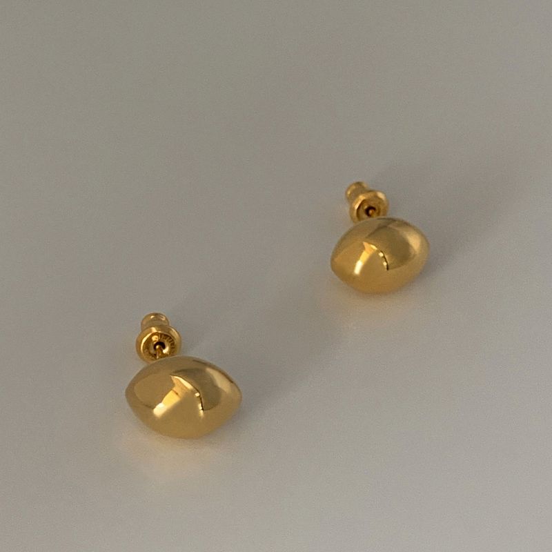 Bean Earring_18k Gold Plating