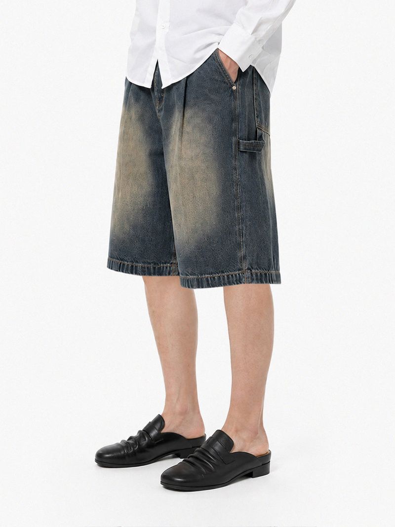 urban carpenter bermuda denim pants (muddy indigo)