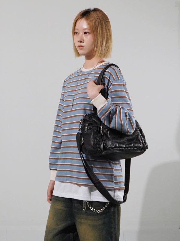 (UNISEX) Multi Pocket Vintage Cross Bag
