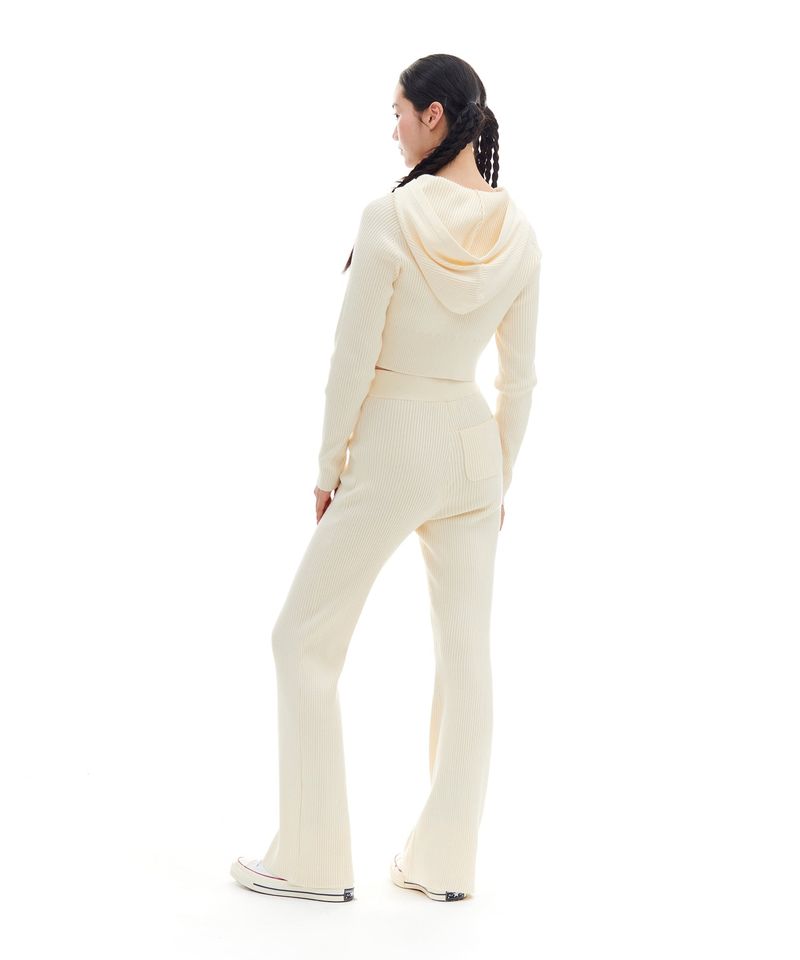 SMALL LOGO BOOTSCUT KINT PANTS (CREAM)