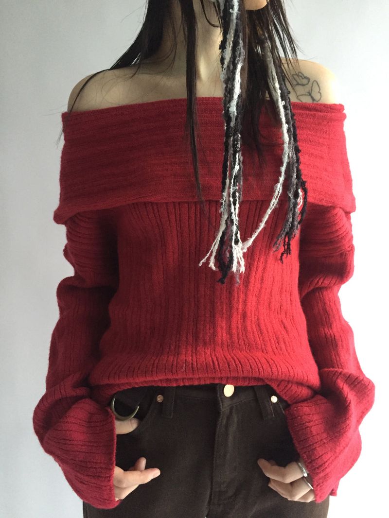 DUGGY（ダギー）の「Off-shoulder long knitwear（Tops）」