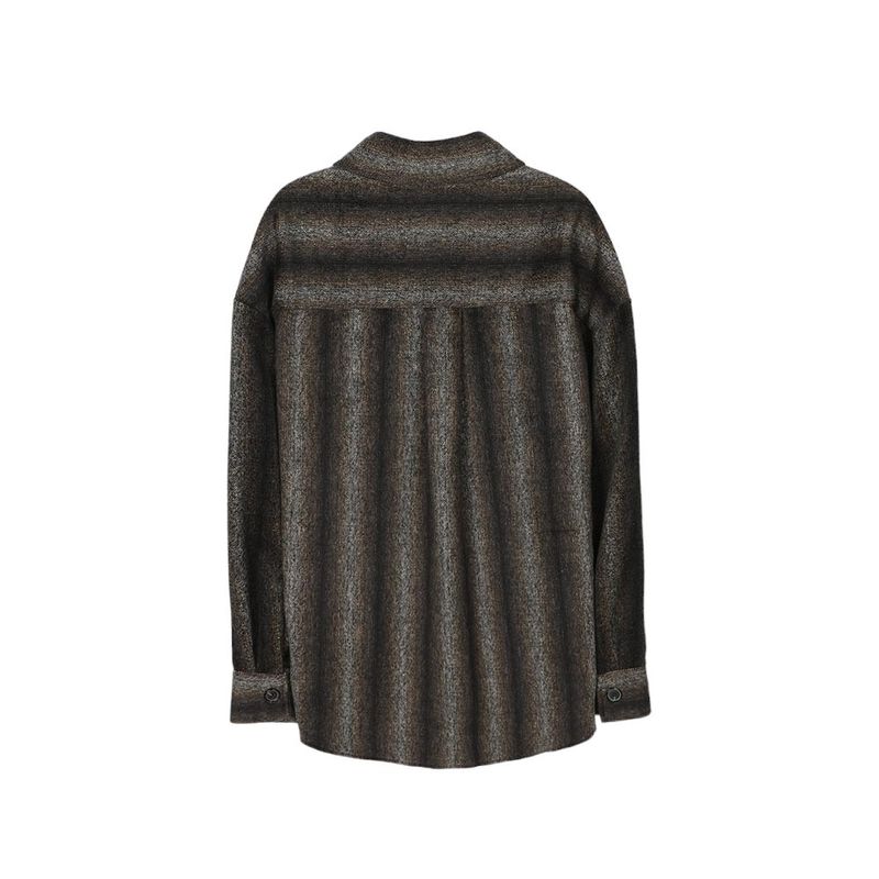 ASCLO Stripe Wool Shirt Jacket (2color)