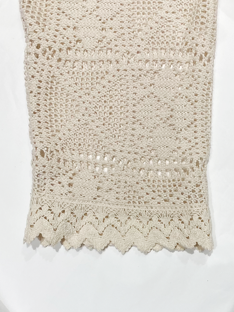 Crochet Lace Blouse Tee (Beige)