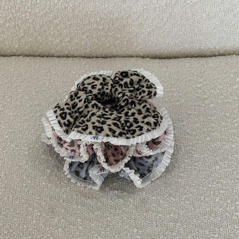 scrunchie corduroy leopard_blue