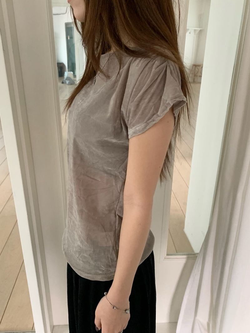 Velvet Cowl Neck Top