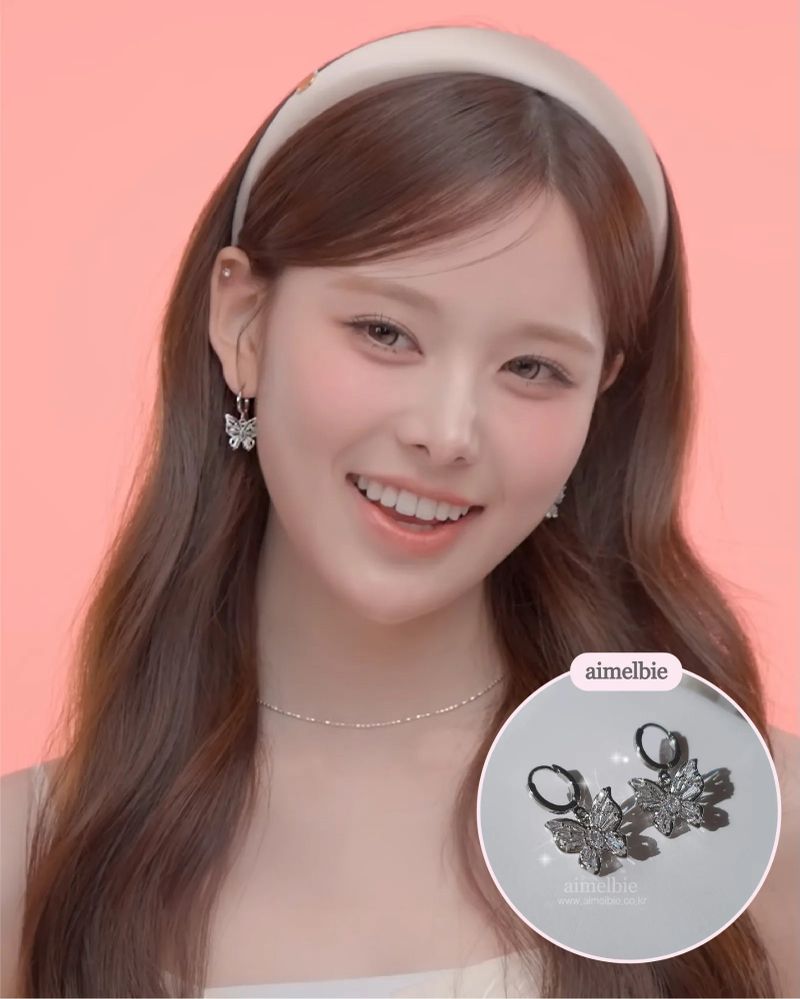 [Aespa Karina Piercing] Butterfly Fairy Huggies Piercing