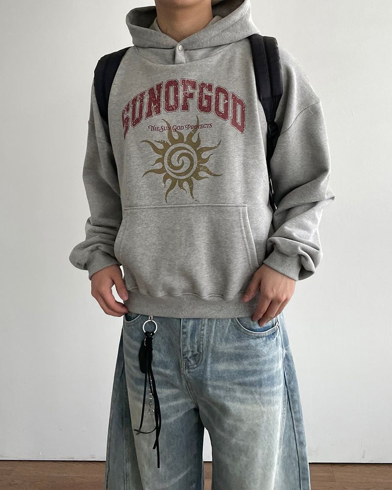 Heli Printed Crop Hoodie