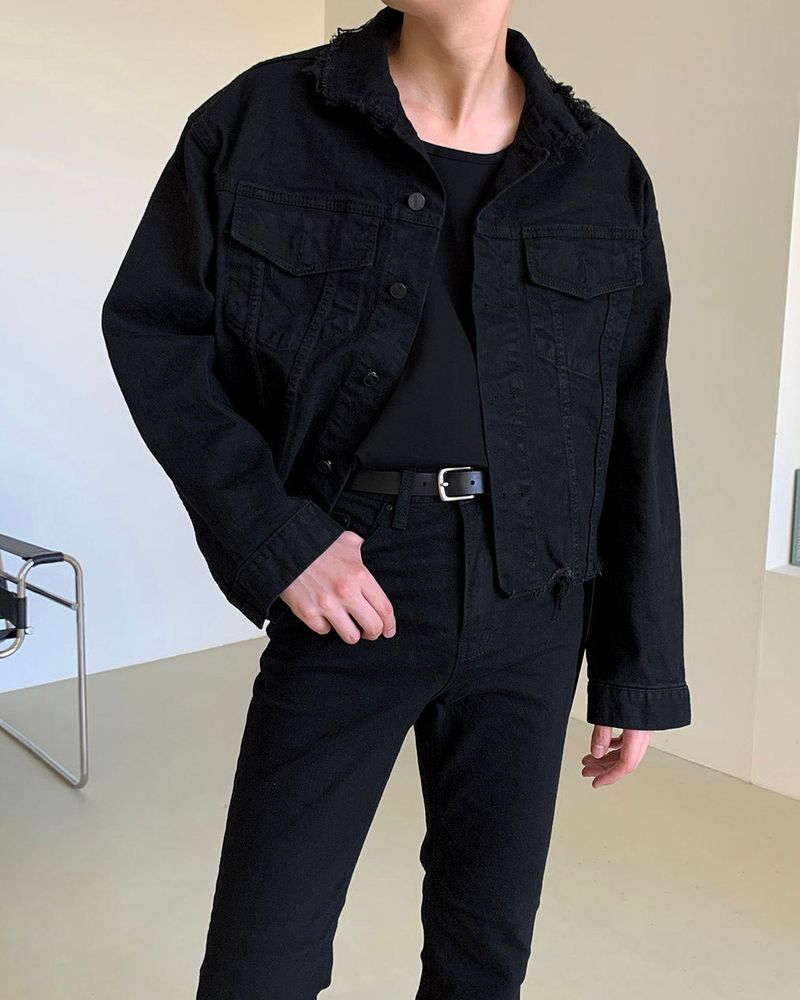 MG601 Damage Over Cropped Jacket