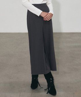 NICK&NICOLE(ニック&ニコール)の「INVERTED BANDING LONG SKIRT_CHARCOAL(Skirts)」