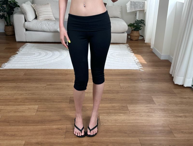 foldover capri leggings