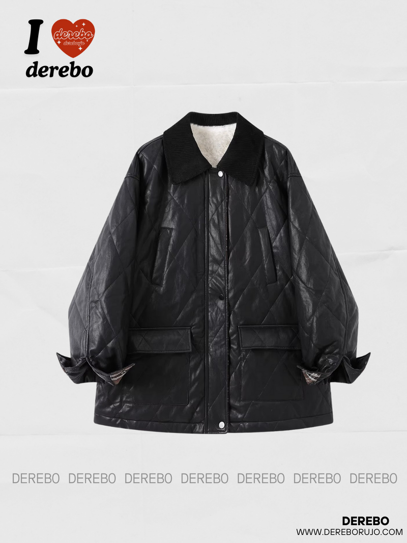dereborujo（ドレボルゾー）の「Warm Classic Leather Half Quilting Jacket（Jackets/Outerwear）」