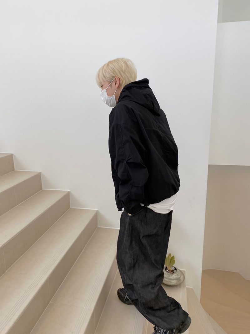 Space String ballon denim wide pants 2color