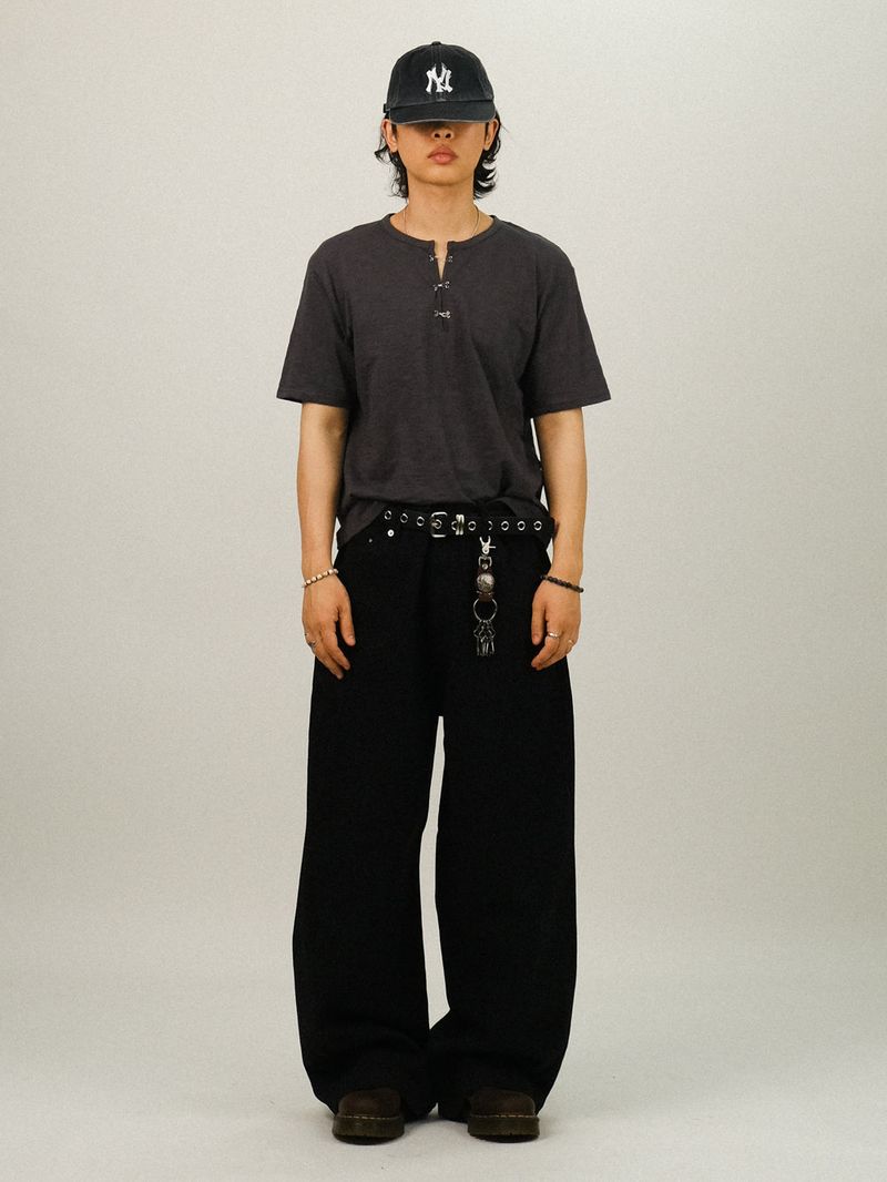 IN Hook Slub Muscle Fit 1/2 T