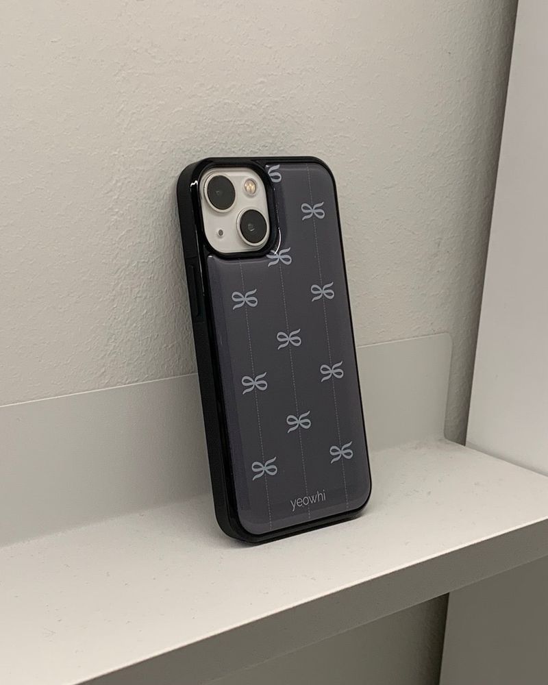 [MADE] mini logo dotted line epoxy bumper case_grey