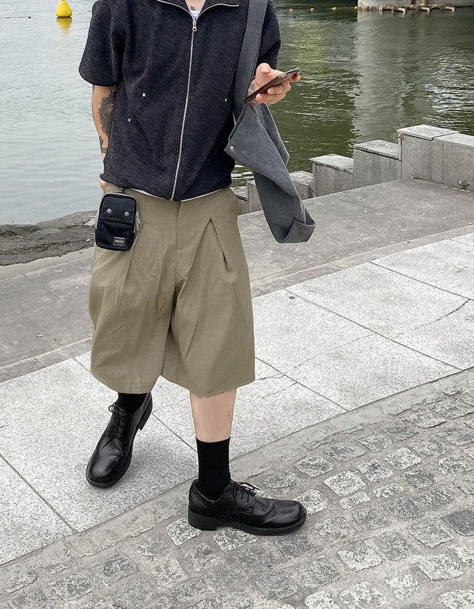 No.0806 tuck bermuda SL SHORTS (3color)