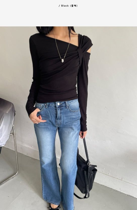 Athens Ribbed Slit T-shirt