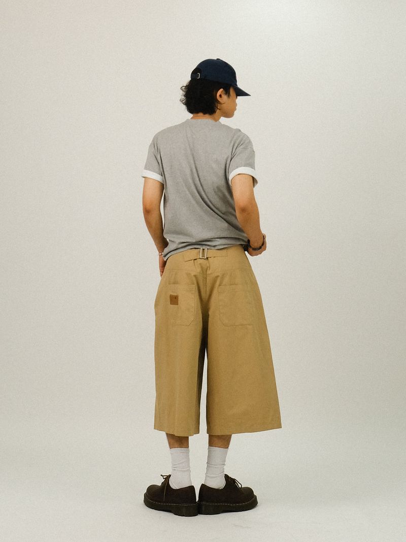 BU Strap Cotton Bermuda Pants