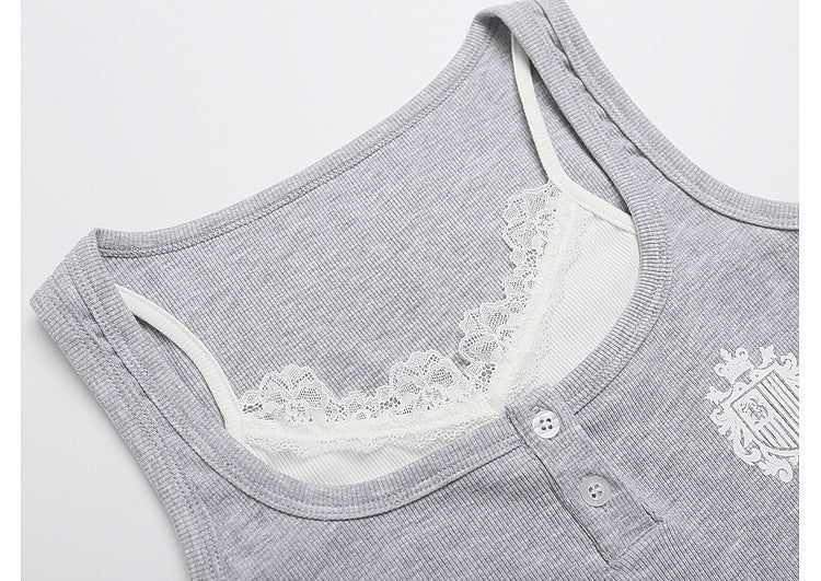 Evania Crest Lace Tank