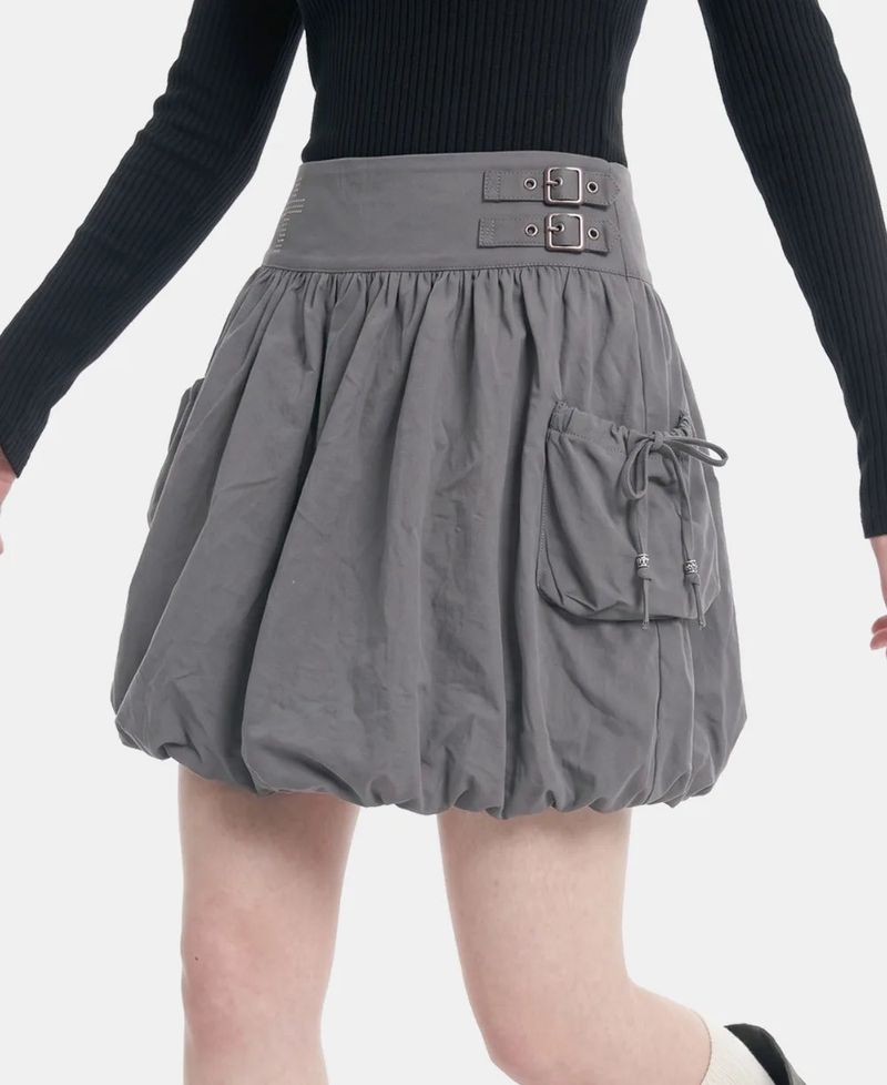 Cross Stud Cargo Balloon Skirt